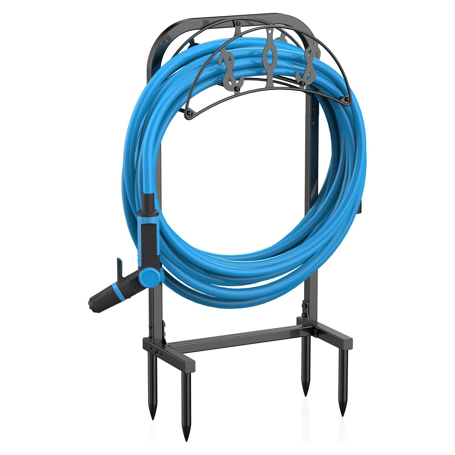 Soporte para Manguera de Jardín Kesito 150 pies Metal Negro