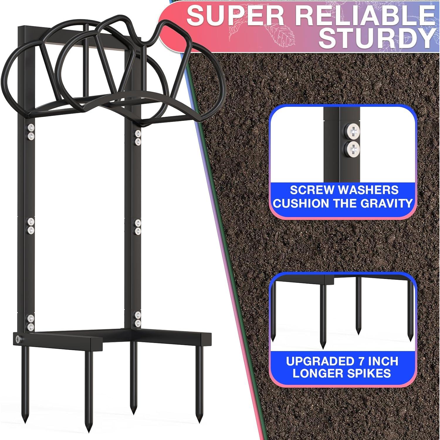 Soporte para Manguera de Jardín Qatsrin 3,32 kg Negro