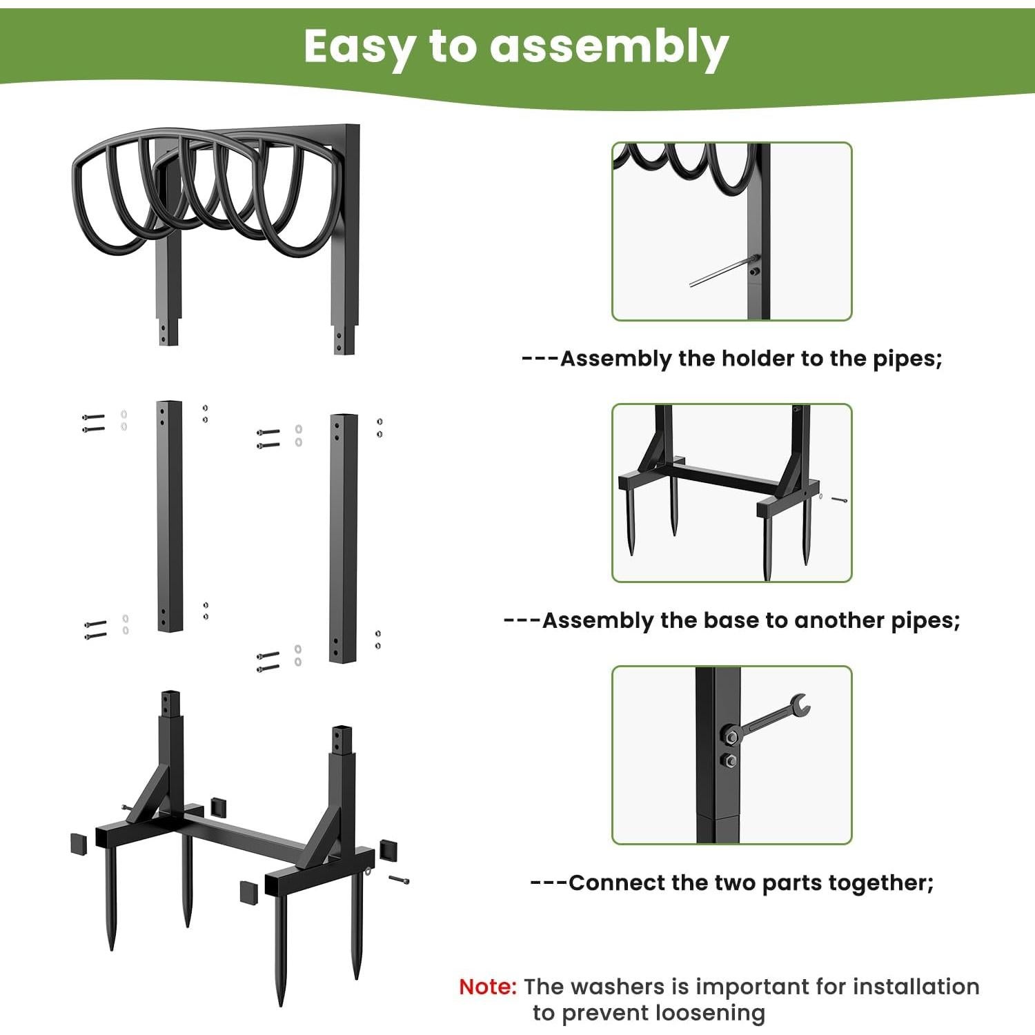 Soporte para Manguera de Jardín Pattiumo 150 pies Metal