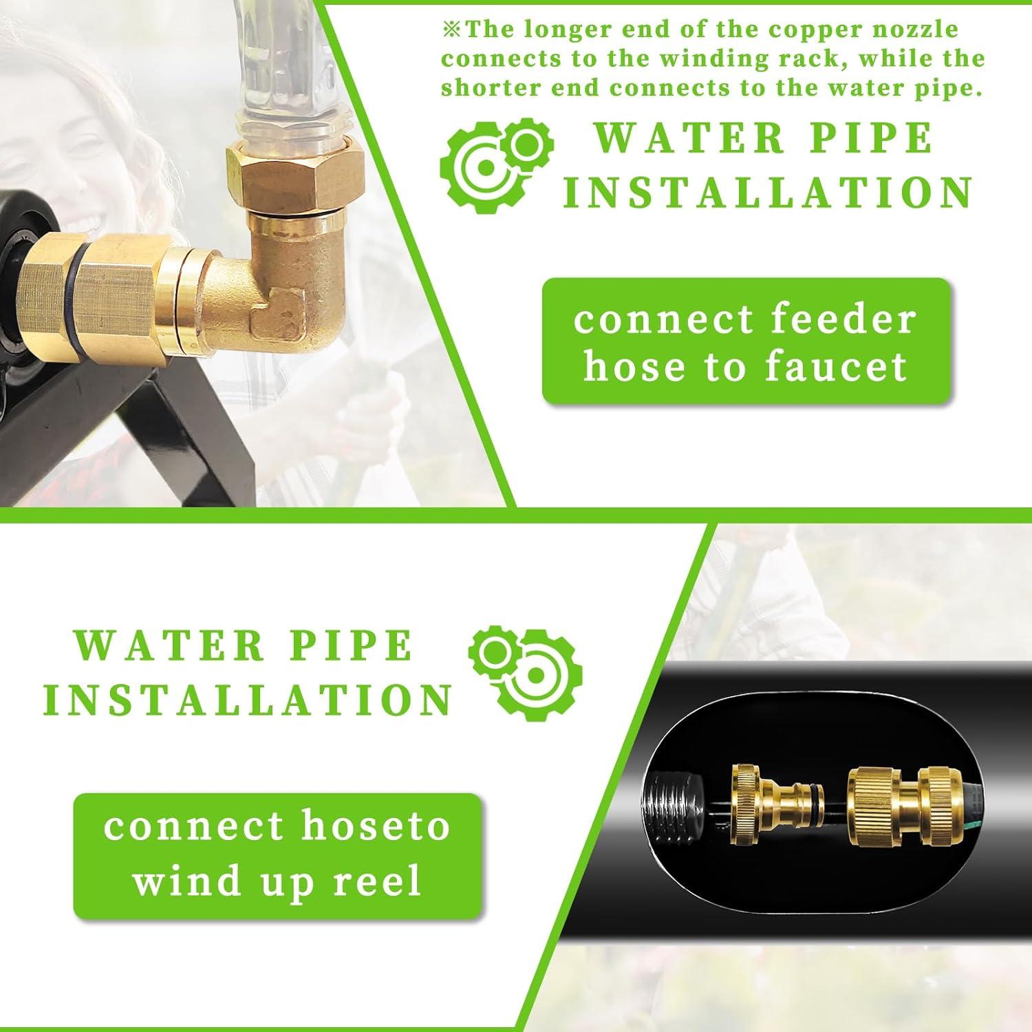 Carrete de Manguera de Jardín CXCESNS 300 Pies Montaje Pared