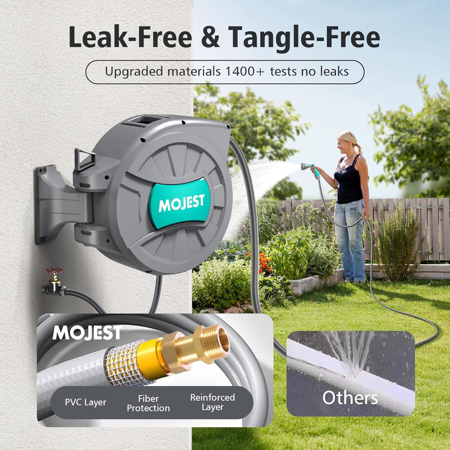 Carrete de Manguera de Jardín Mojest 30,48 m Gris Oscuro