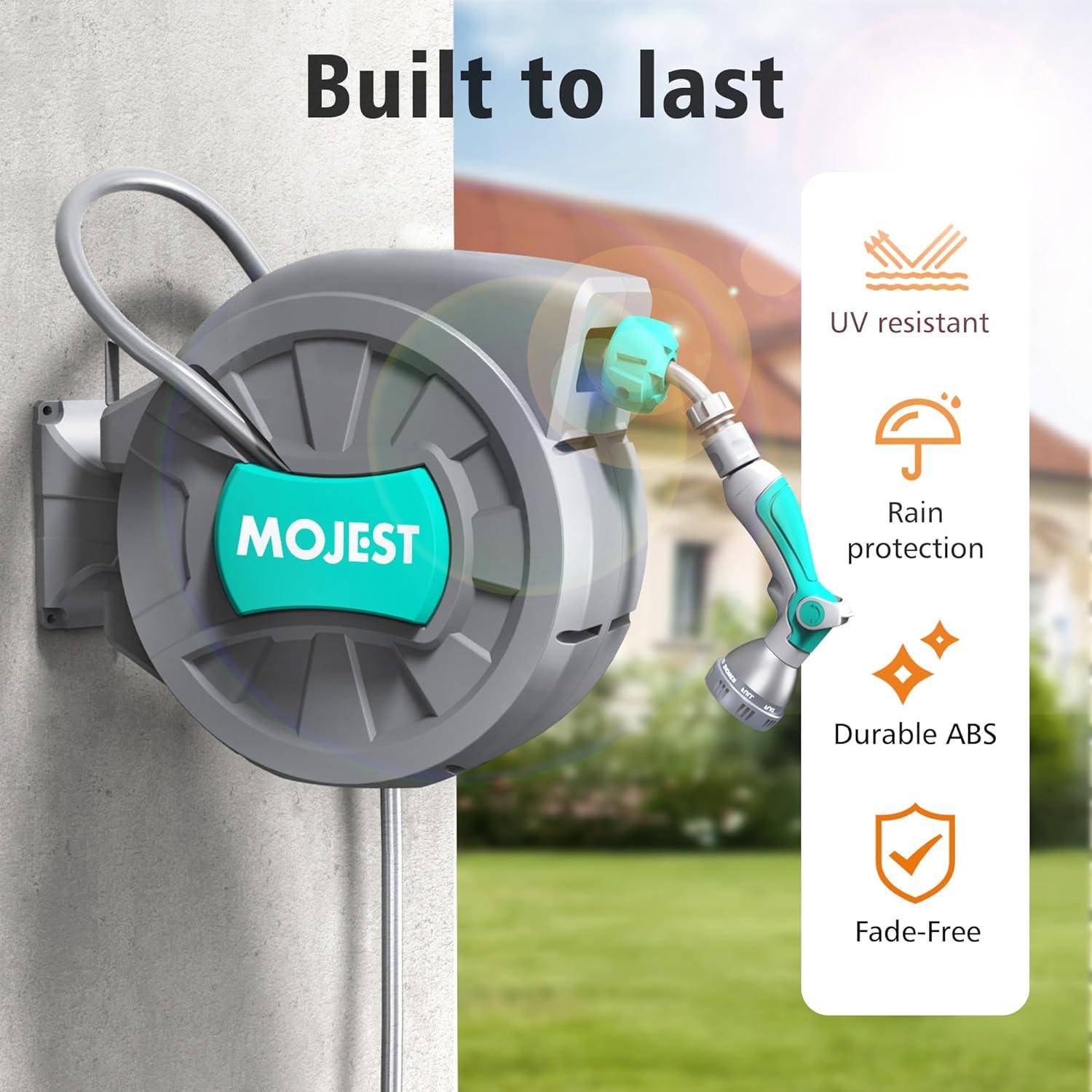 Carrete de Manguera de Jardín Mojest 30,48 m Gris Oscuro