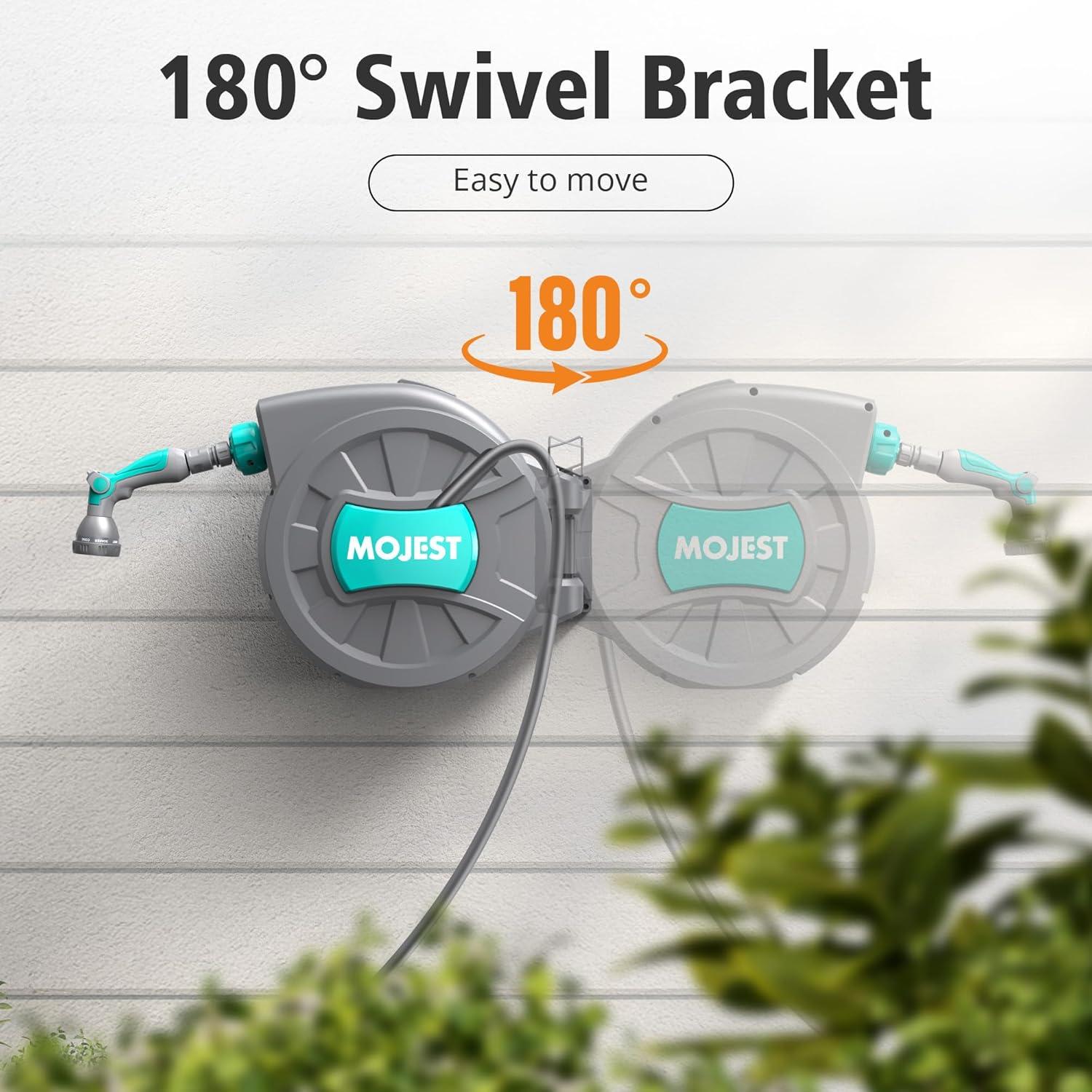 Carrete de Manguera de Jardín Mojest 30,48 m Gris Oscuro