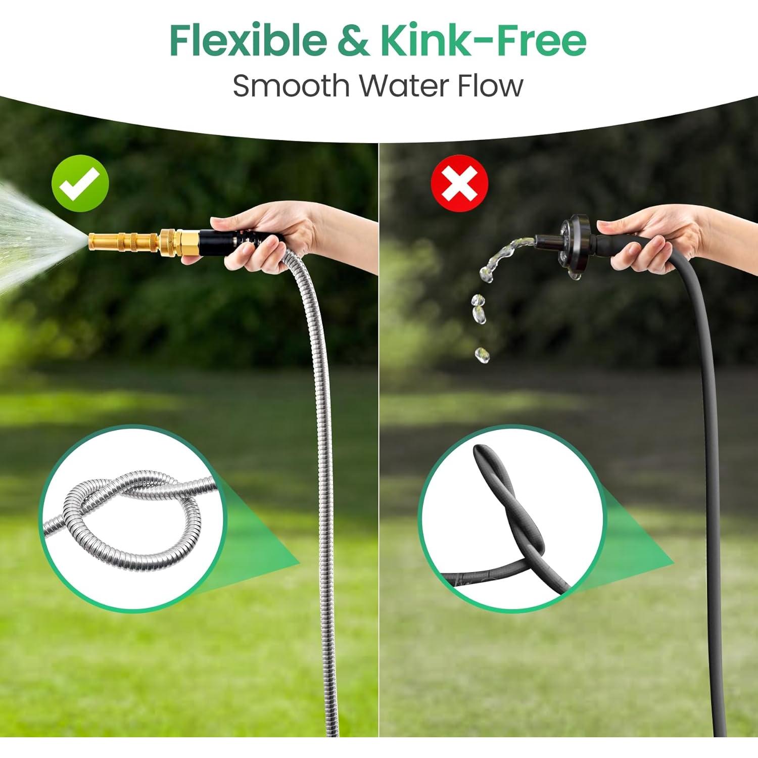 Manguera de Jardín Cesun 5FT Acero Inoxidable Flexible