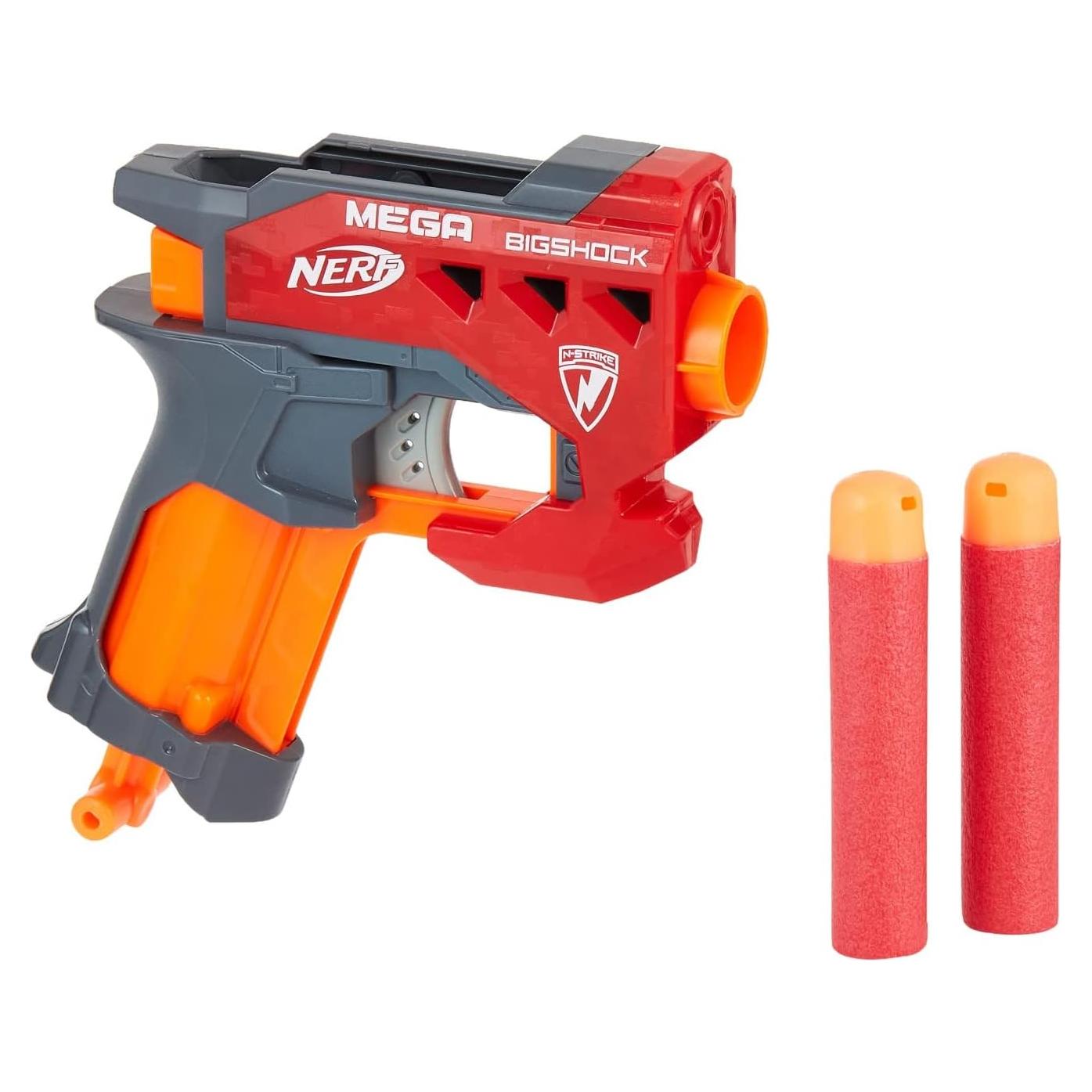 Nerf Blaster BigShock Hasbro Mega con 2 Dardos Silbadores