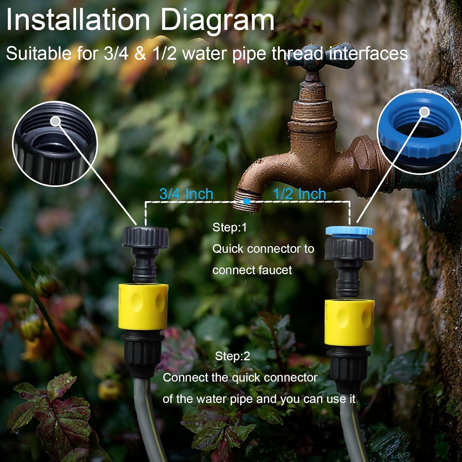 Manguera de Jardín AiPertop 15.24m Expandible con Boquilla 8 Modos
