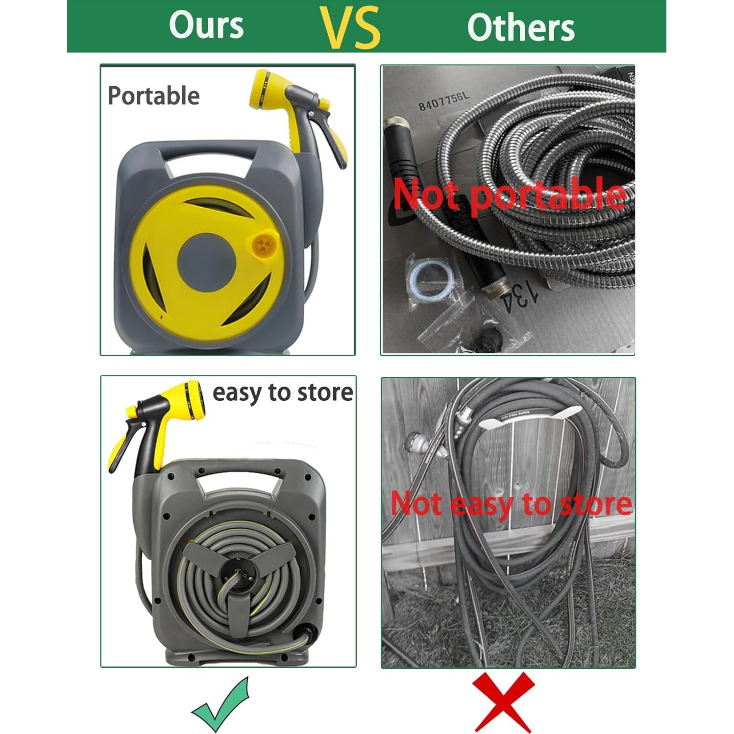 Manguera de Jardín AiPertop 15.24m Expandible con Boquilla 8 Modos