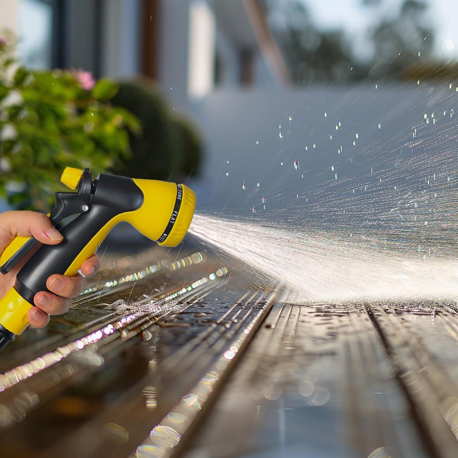 Manguera de Jardín AiPertop 15.24m Expandible con Boquilla 8 Modos