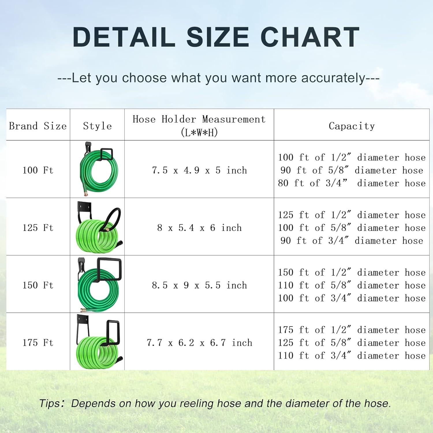 Soporte de Manguera de Pared Sageme 150 Ft Hierro Pesado