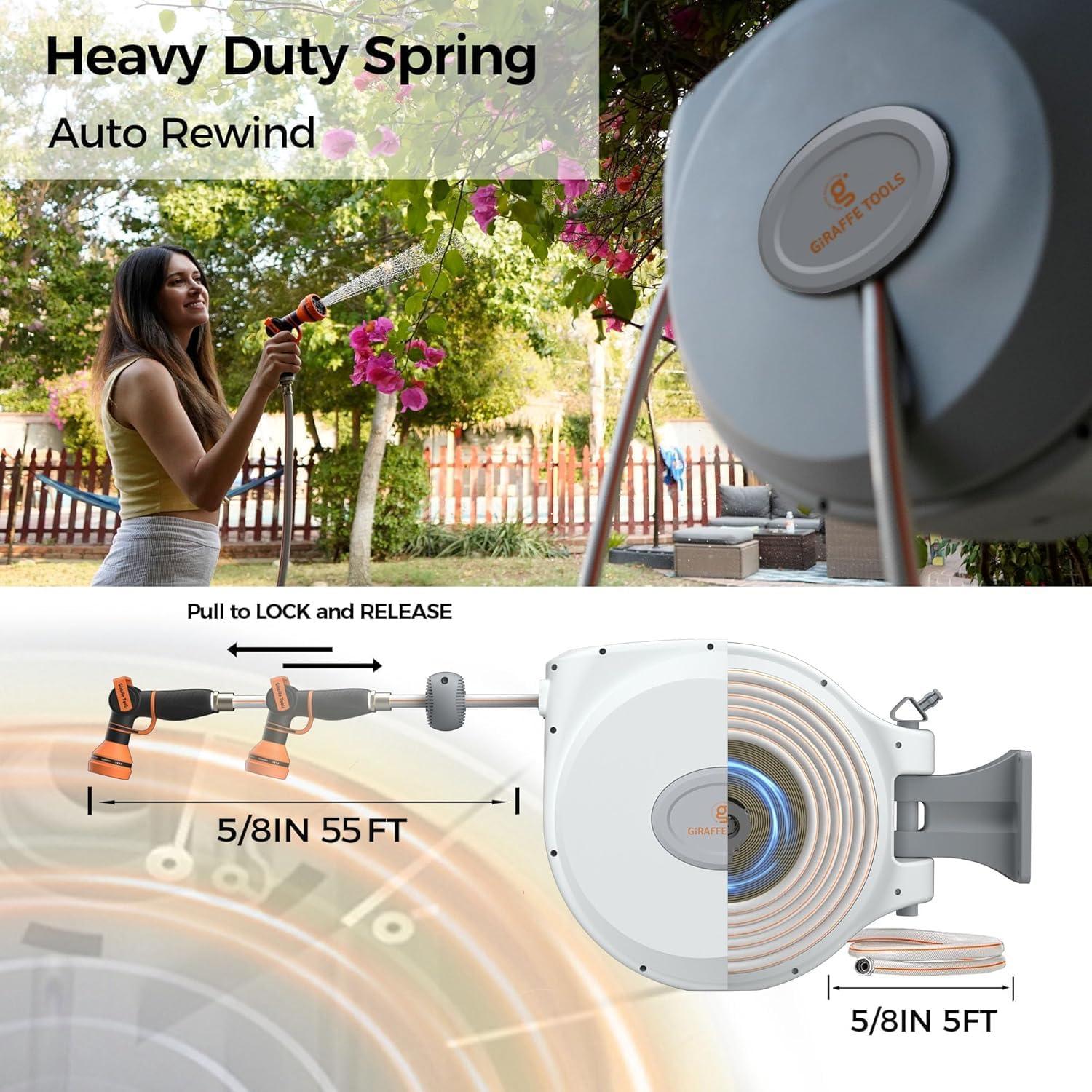 Carrete de Manguera Giraffe Tools CW20 18,29 m Retráctil