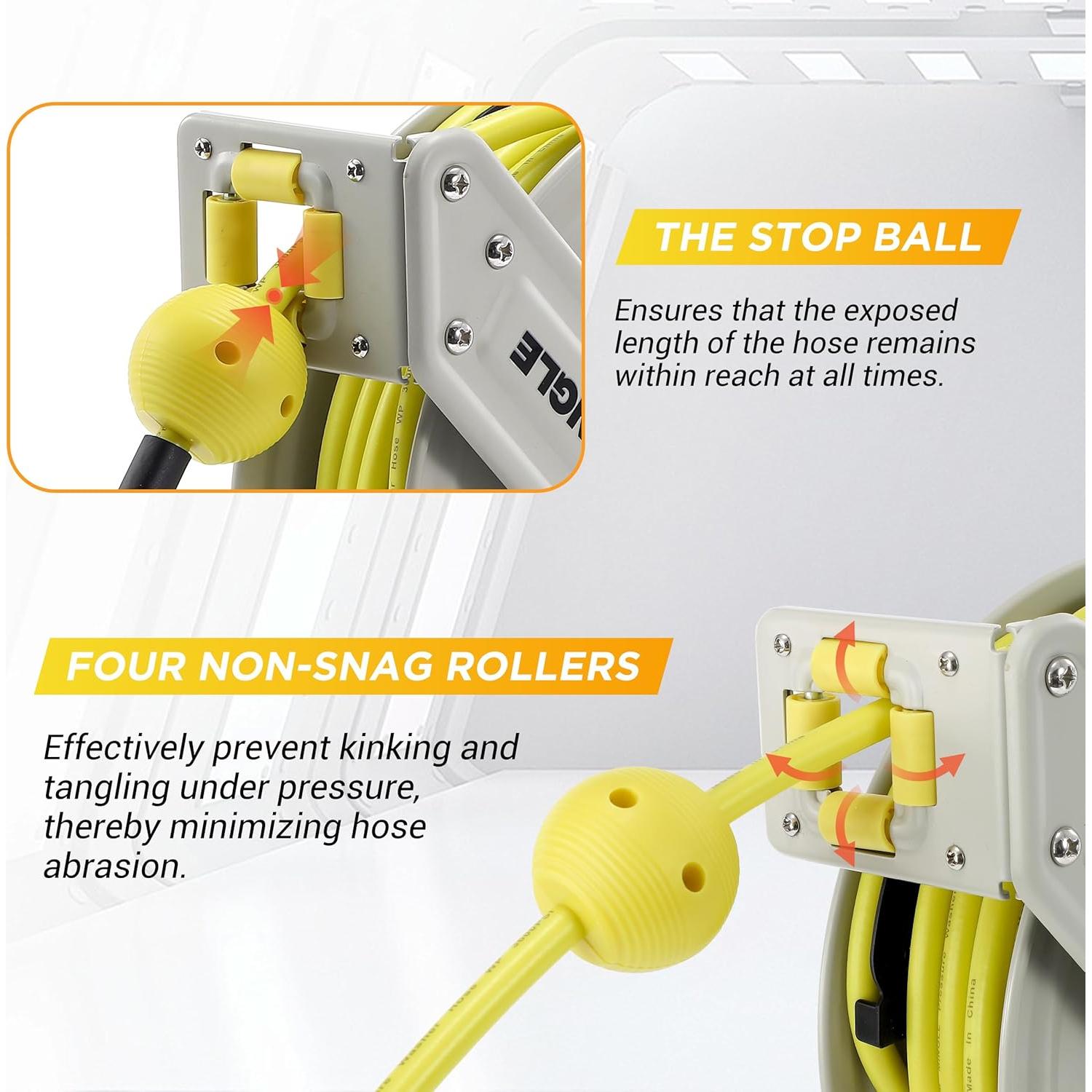 Carrete Retráctil M MINGLE para Manguera 18,29 m 3600 PSI