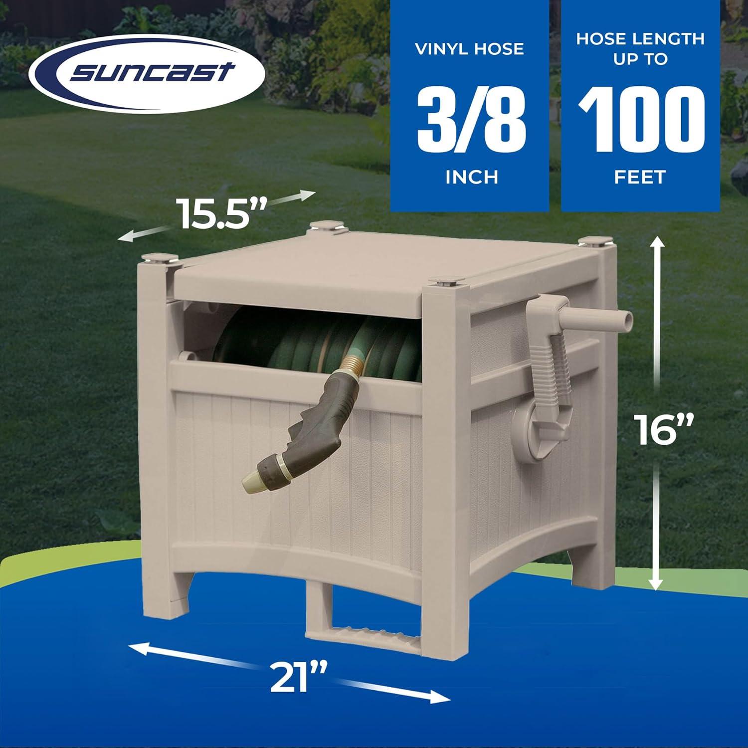 Carrete de Manguera Suncast 30.48m con Tapa Elevada y Manivela
