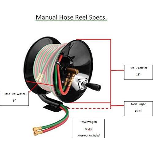 Carrete de Manguera Manual Weldcote HRMWOT 30,48 m Gas