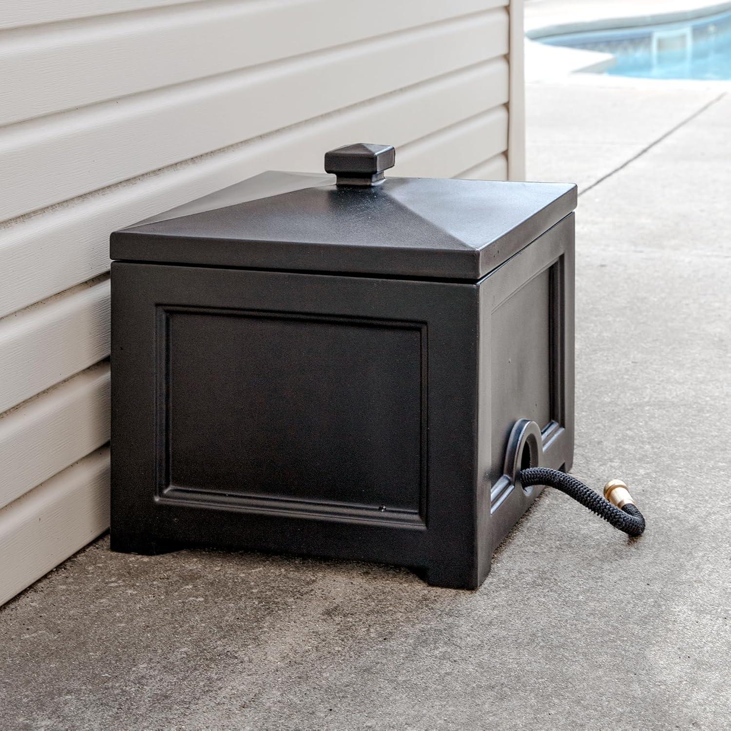 Bin para Manguera de Jardín Mayne Fairfield Negro 30,48 cm