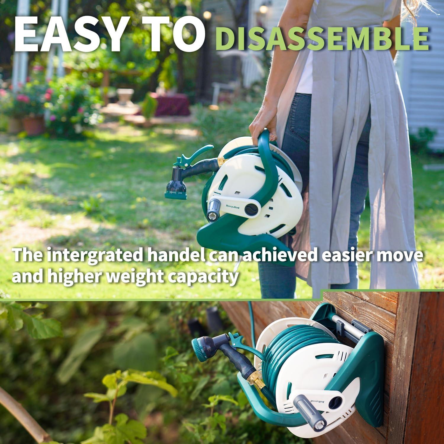 Carrete de Manguera Portátil Berry&Bird 19,81 m Jardín