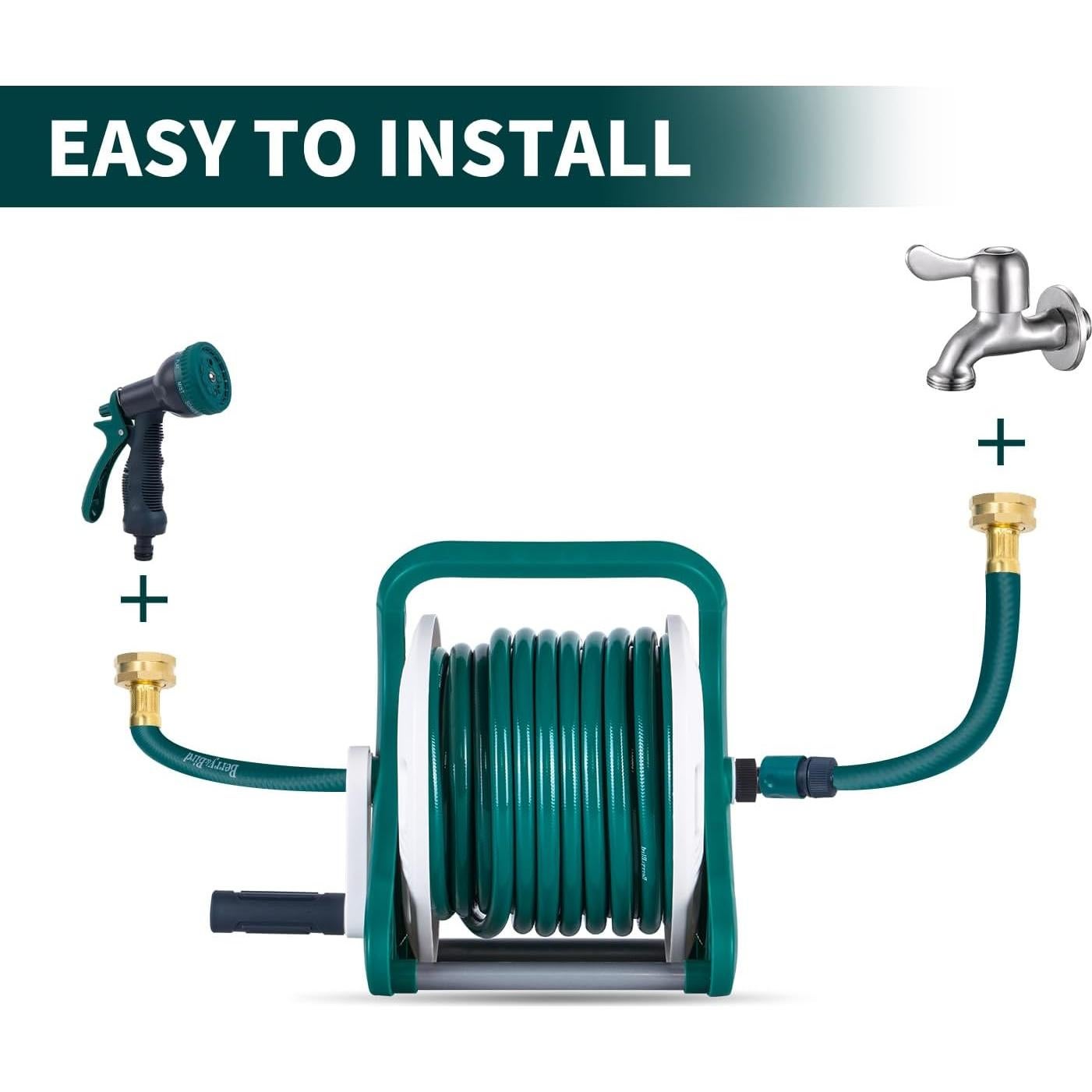 Carrete de Manguera Portátil Berry&Bird 19,81 m Jardín