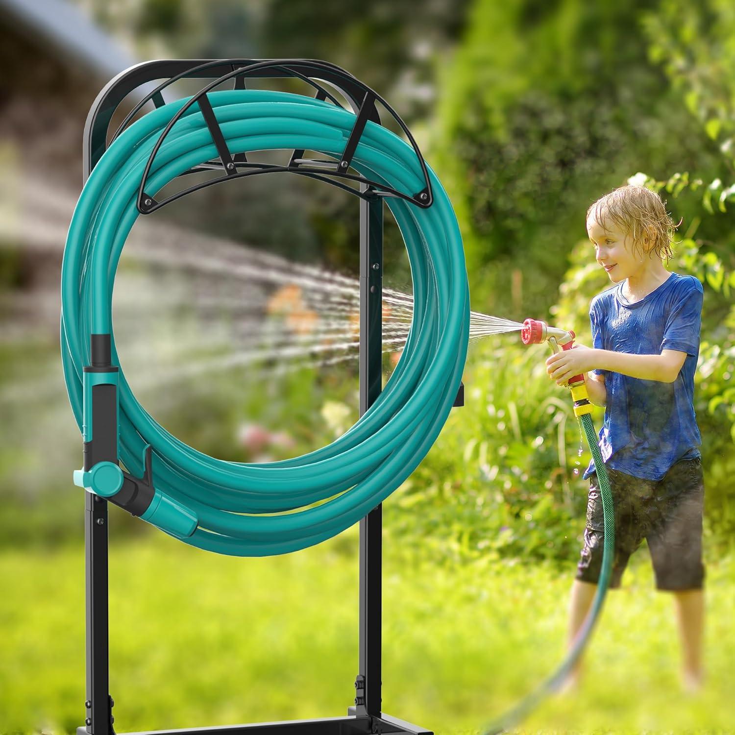 Soporte para Manguera Meykwod 150 pies Metal Negro