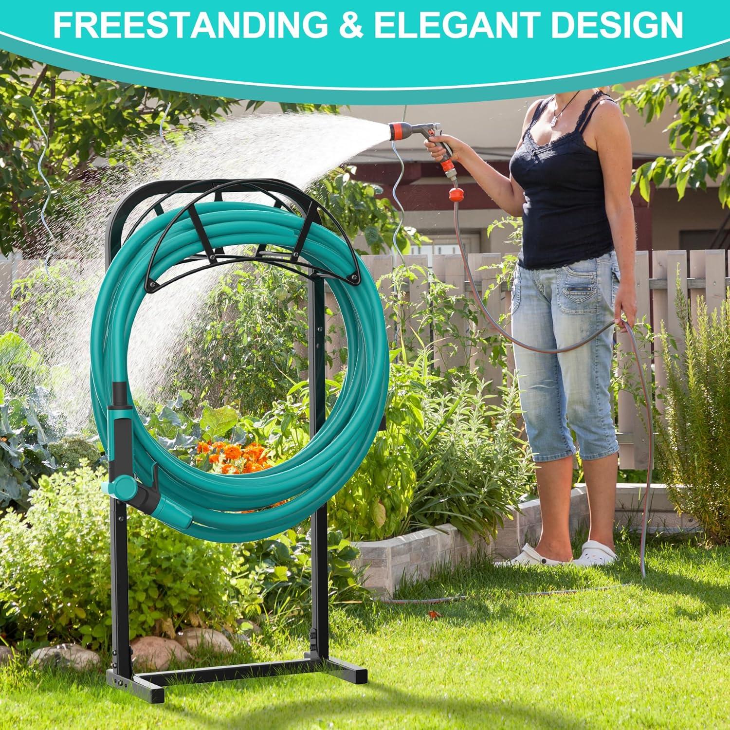 Soporte para Manguera Meykwod 150 pies Metal Negro