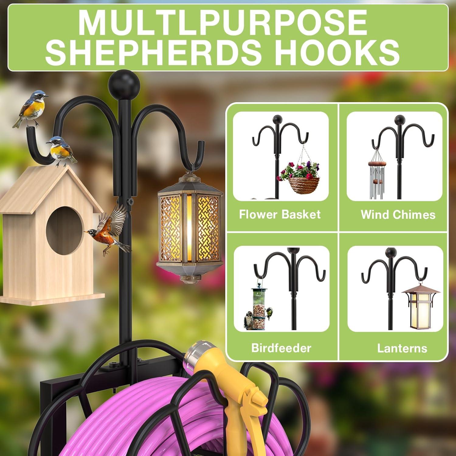 Soporte de Manguera de Jardín Qatsrin con Ganchos 3,75 kg