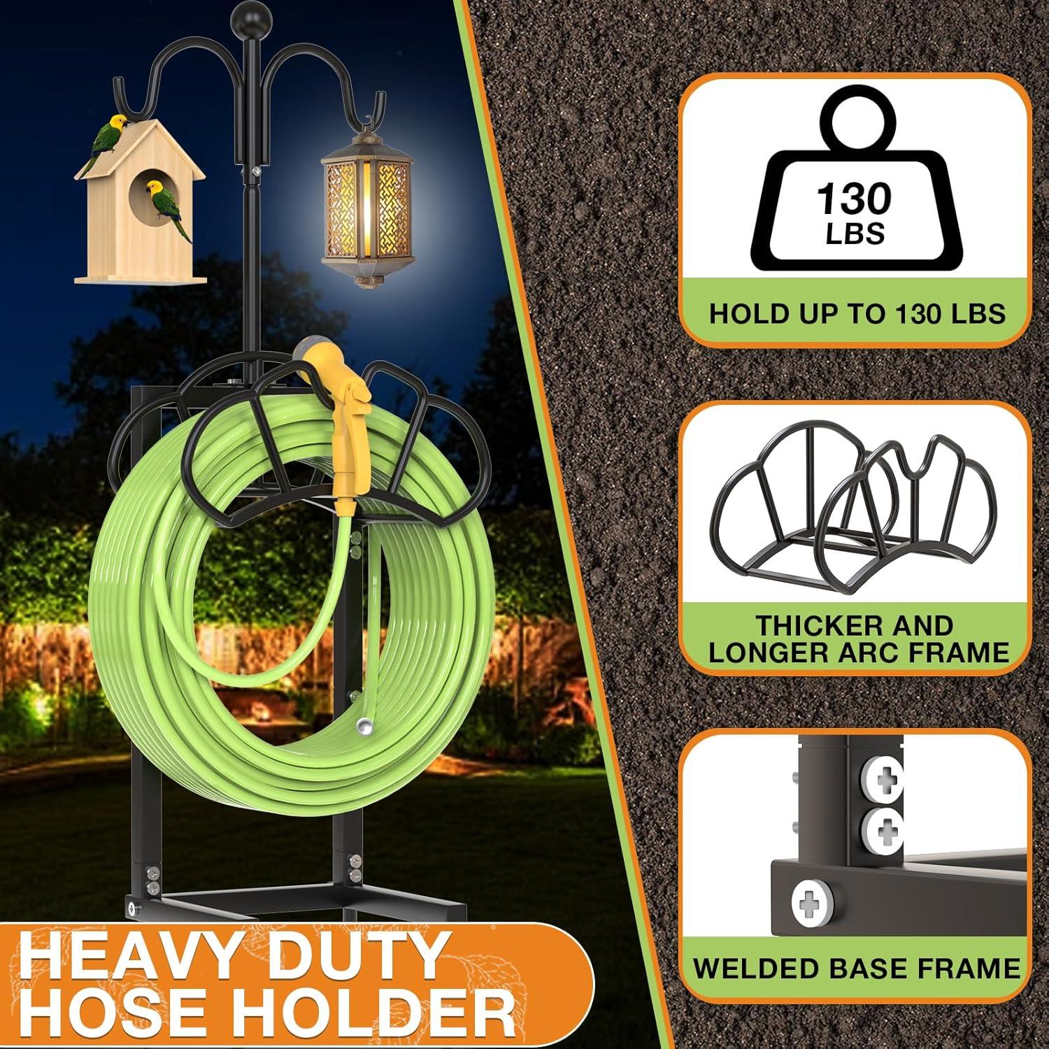 Soporte de Manguera de Jardín Qatsrin con Ganchos 3,75 kg