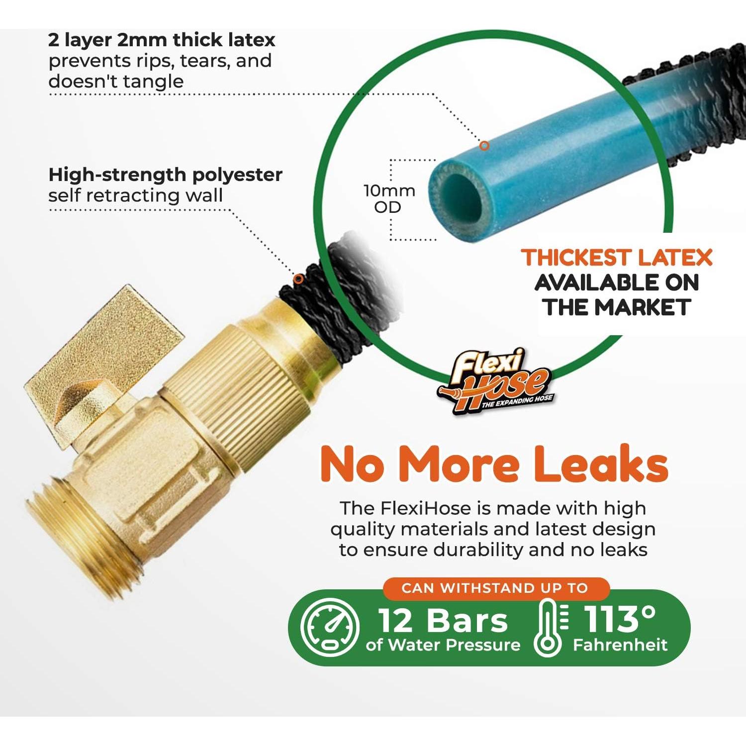 Manguera de Jardín Expandible Flexi Hose 15m Conectores Latón