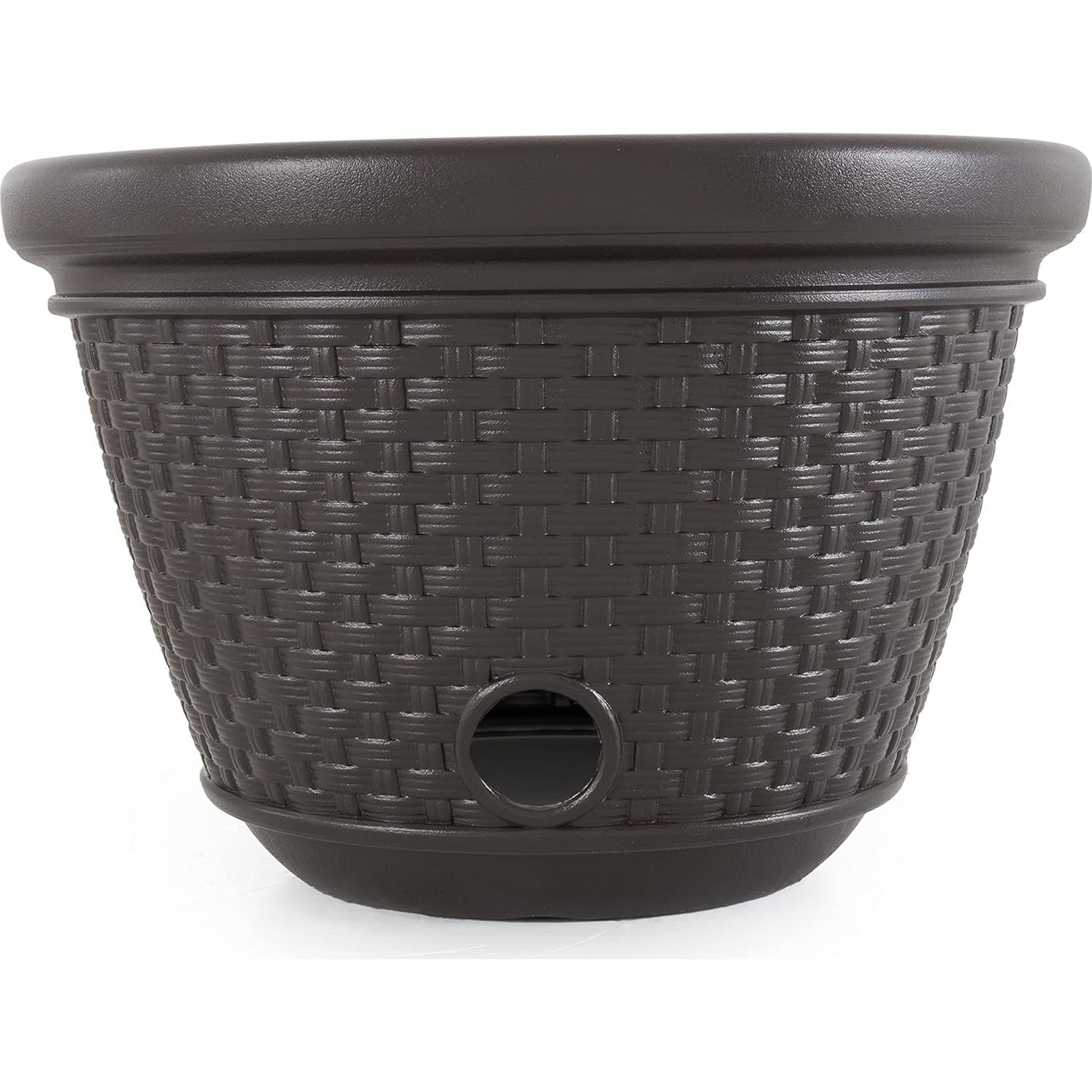 Maceta Decorativa para Manguera Suncast 100 pies Resina Mimbre