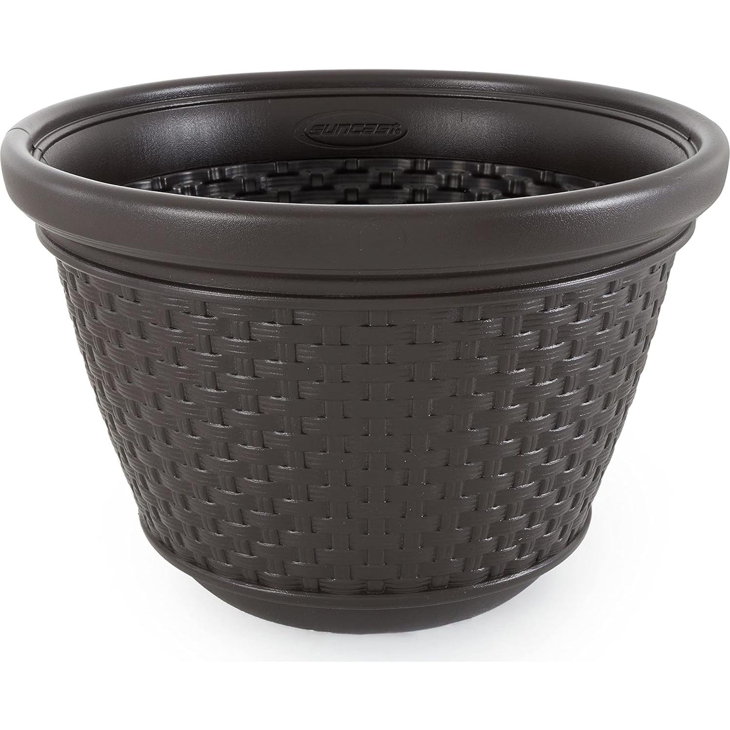 Maceta Decorativa para Manguera Suncast 100 pies Resina Mimbre