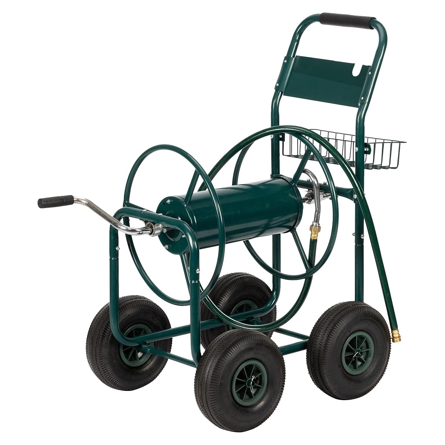 Carro de Manguera VINGLI Portátil Verde 99.1 cm Acero