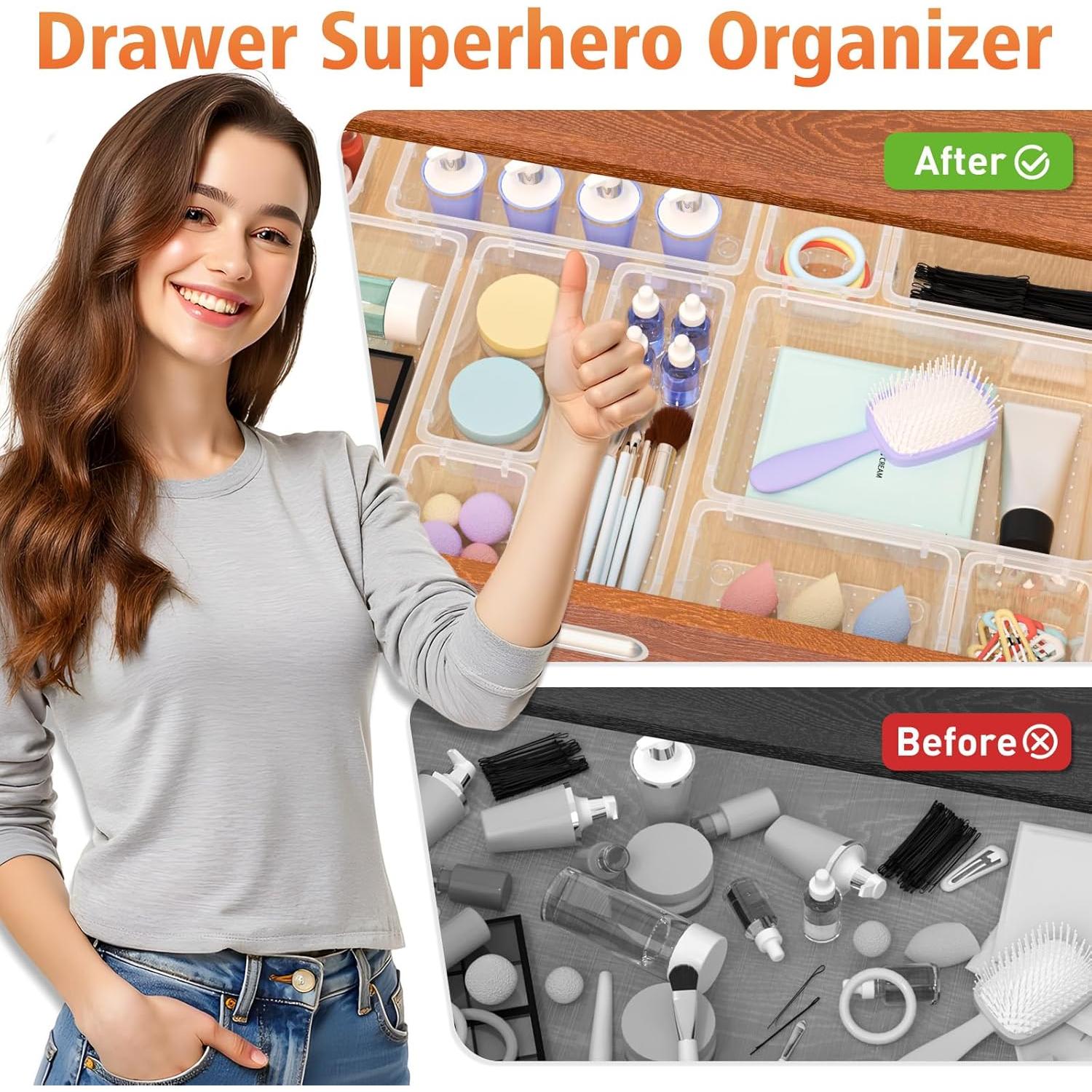 Juego de Organizadores de Cajones SpaceTrove 45 Piezas