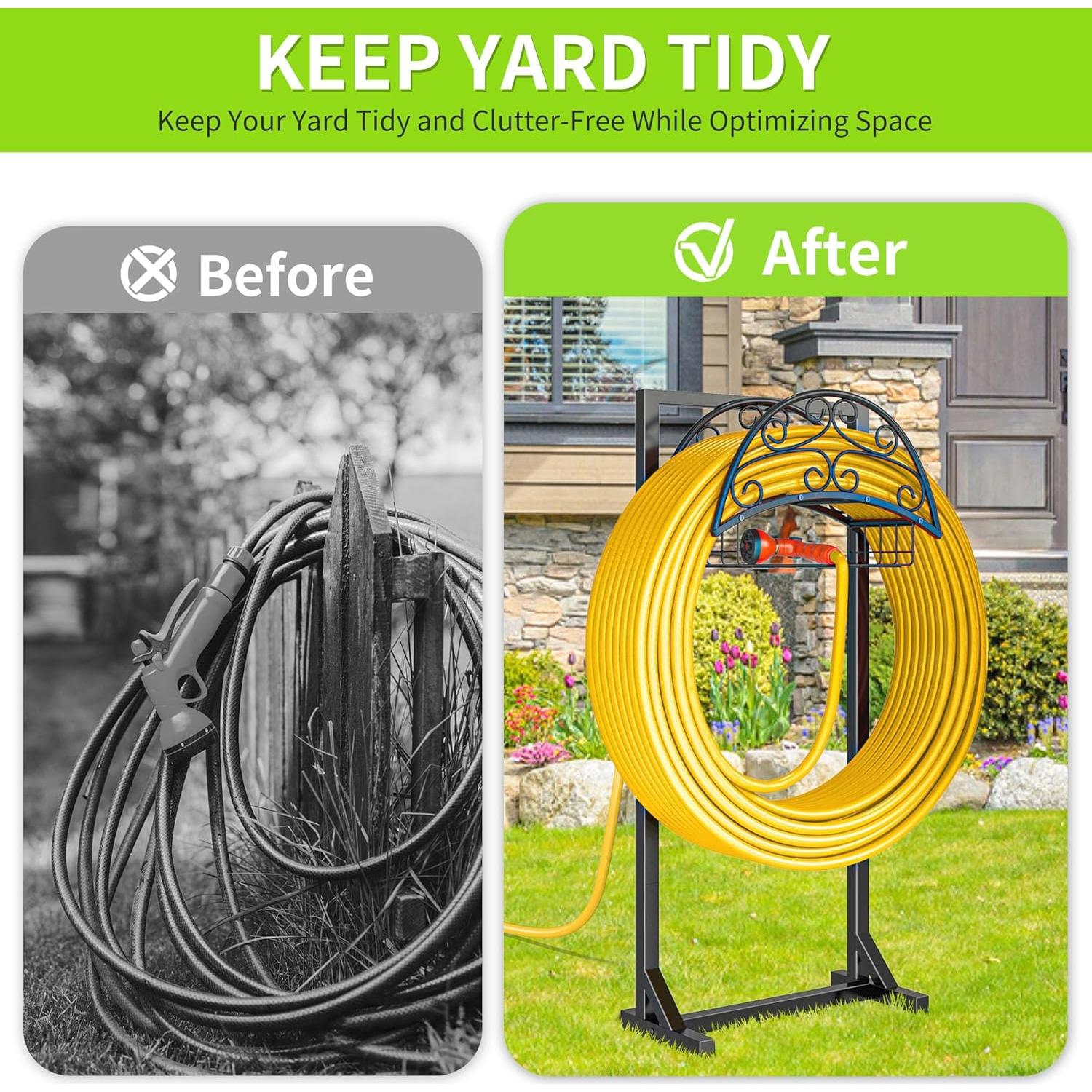 Soporte para Manguera de Jardín Silvonte con Canasta 2,93kg