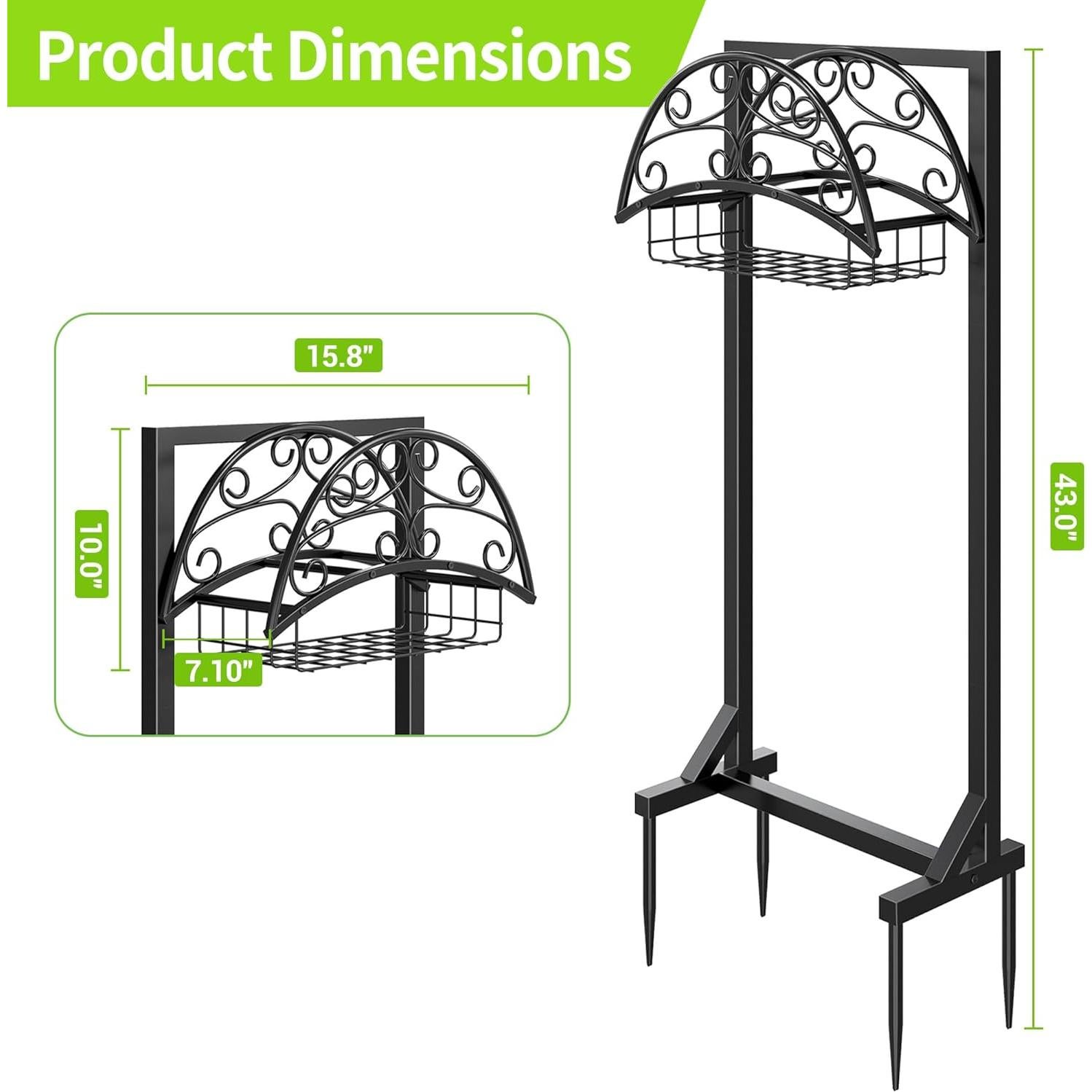 Soporte para Manguera de Jardín Silvonte con Canasta 2,93kg