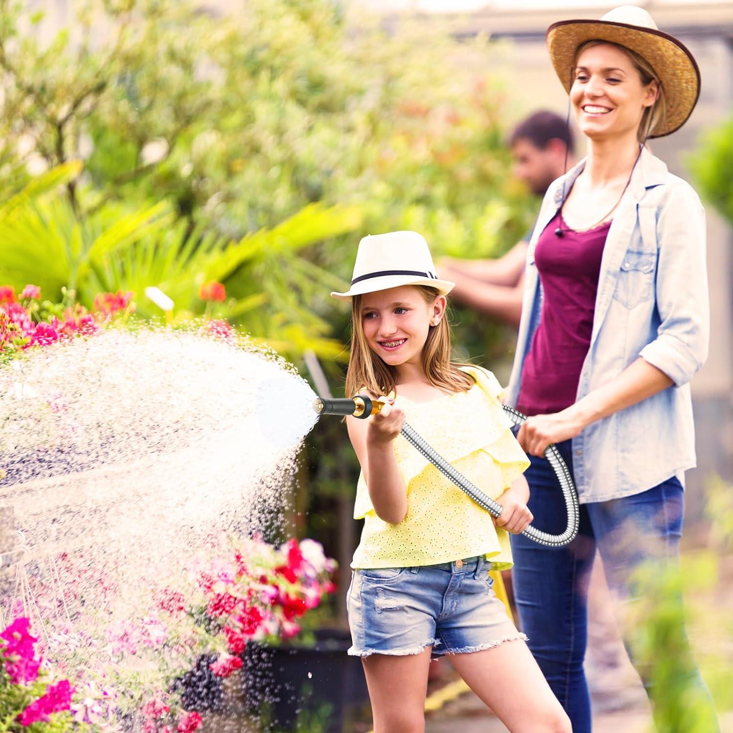 Manguera de Jardín Expandible Rosy Earth 30,48 m Acero Inoxidable