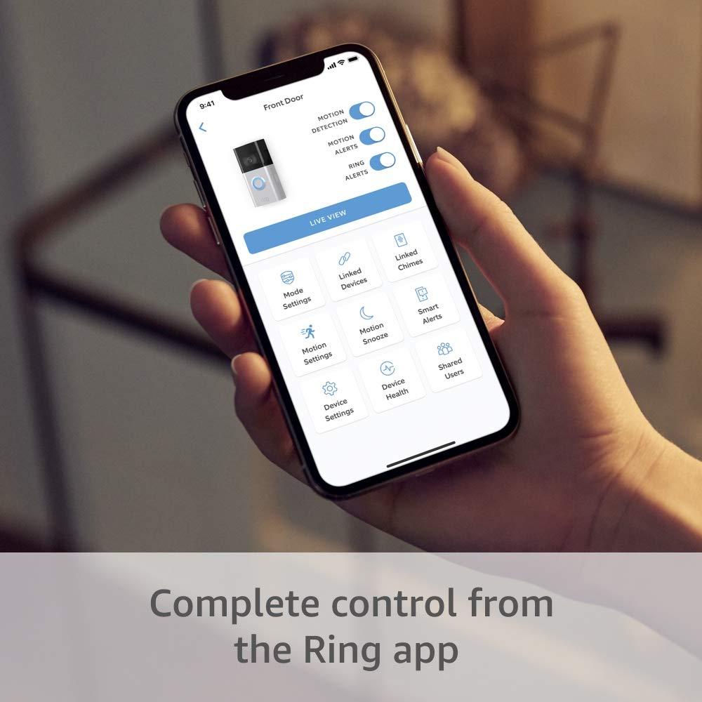 Like-New Ring Video Doorbell 3 – enhanced wifi, improved motion detection, easy installation