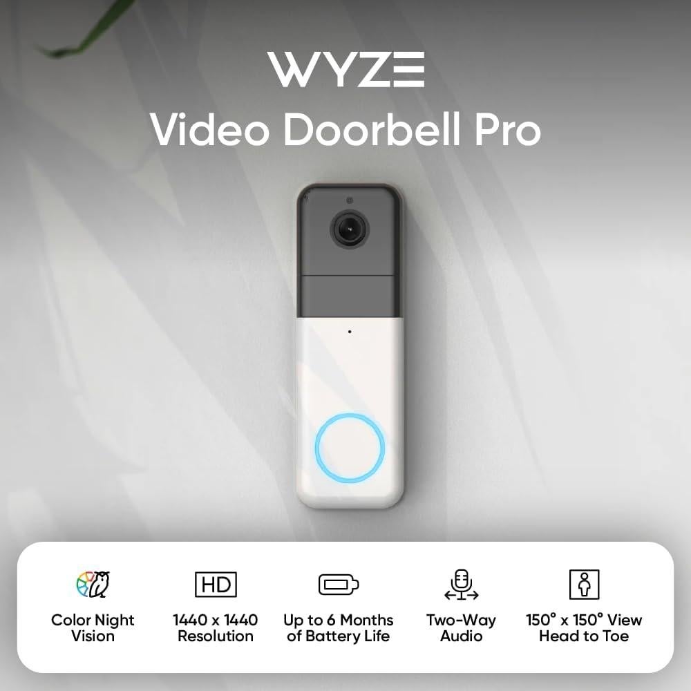 Timbre de Video Inalámbrico Wyze Pro 1440p con Audio