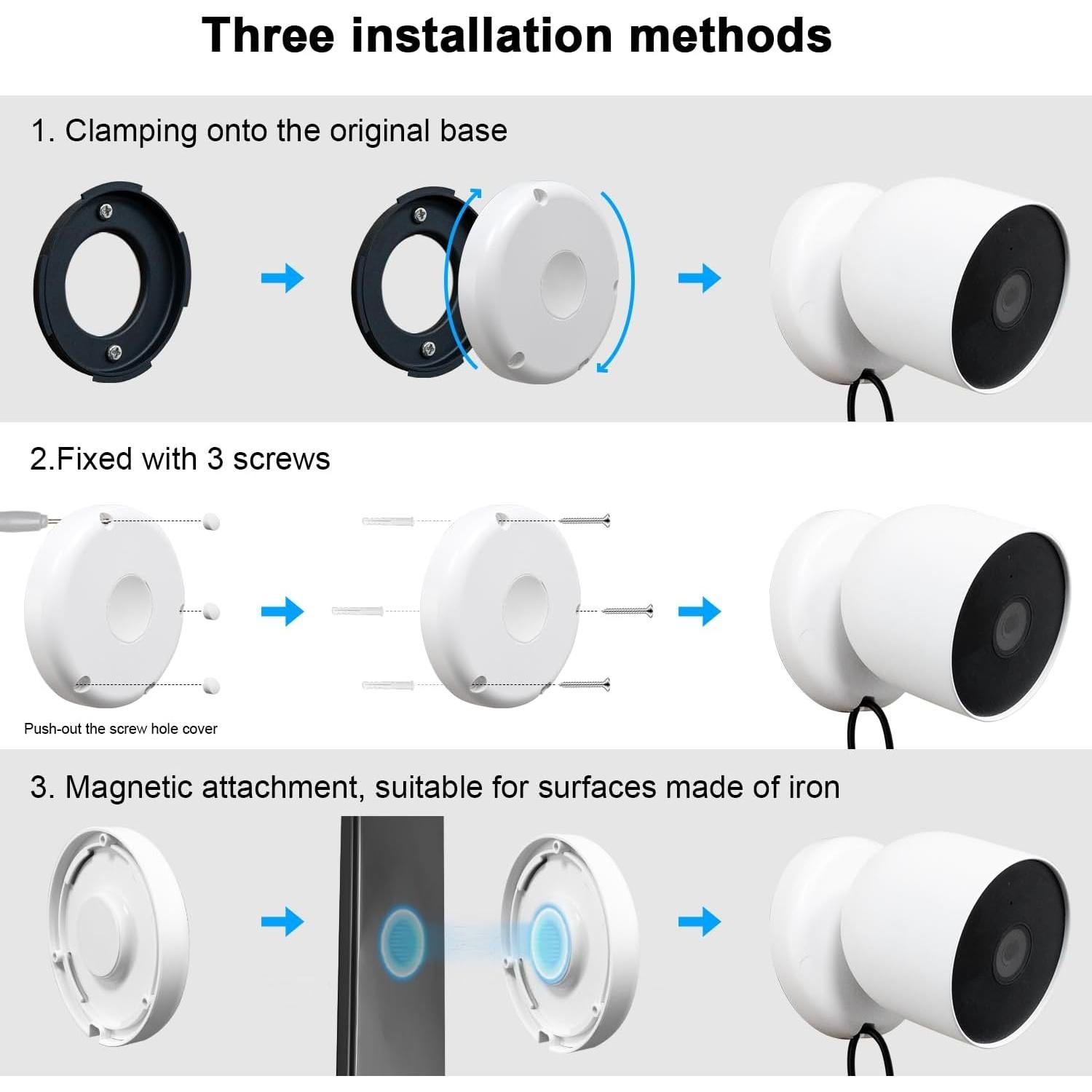 Soportes Magnéticos UYODM para Cámara Google Nest - 2 Piezas