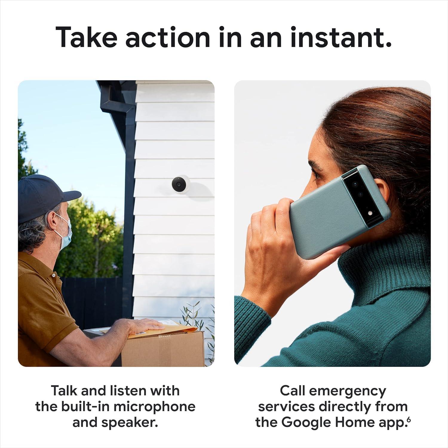 Cámara de Seguridad Google Nest 2da Gen Paquete de 2 HD