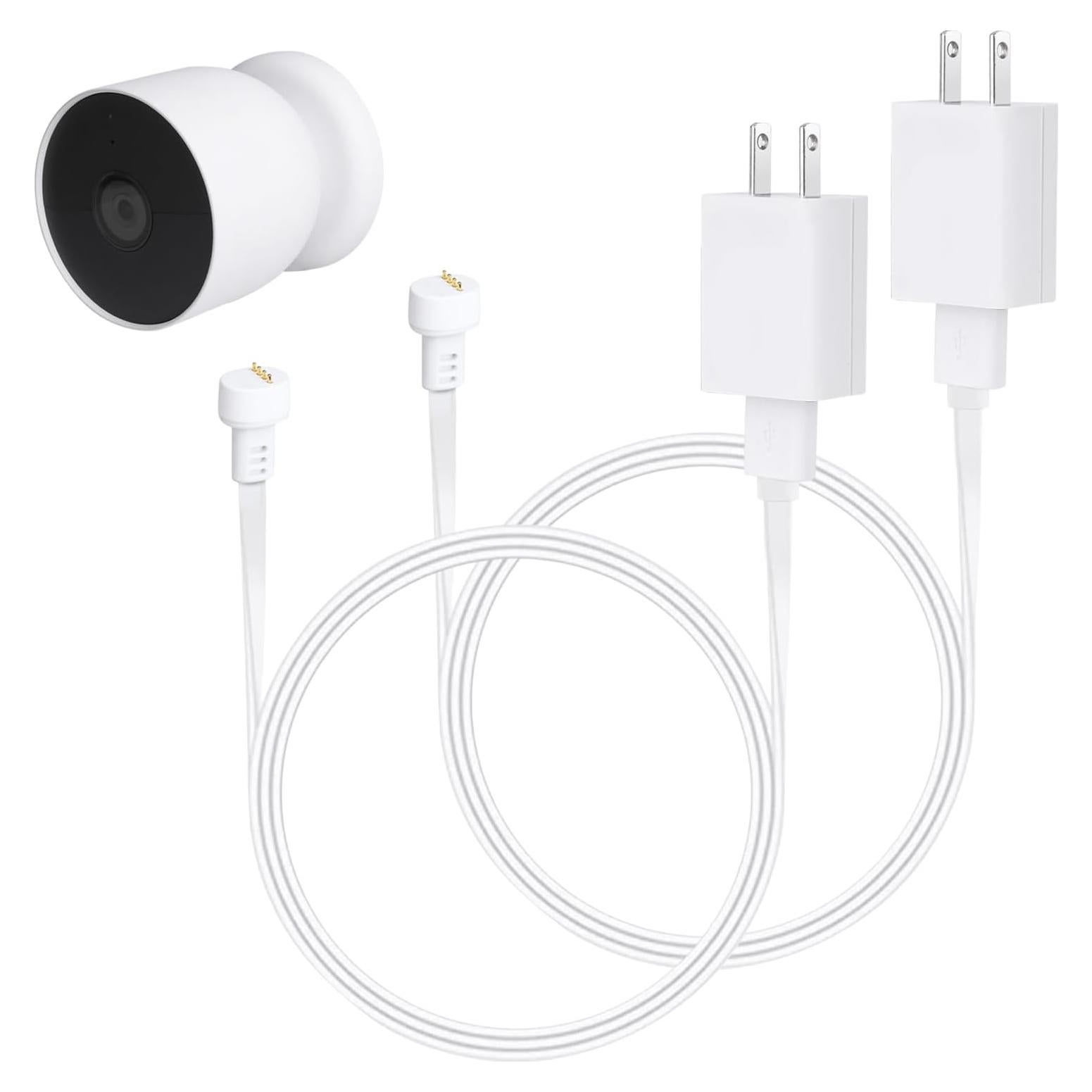 Adaptador de Corriente Wochel para Google Nest Cam - 2m Cable