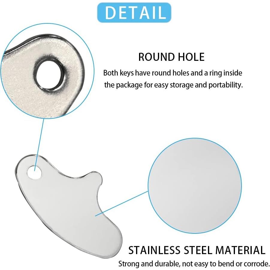 5 Llaves de Seguridad para Timbre VVHOOY - Acero Inoxidable