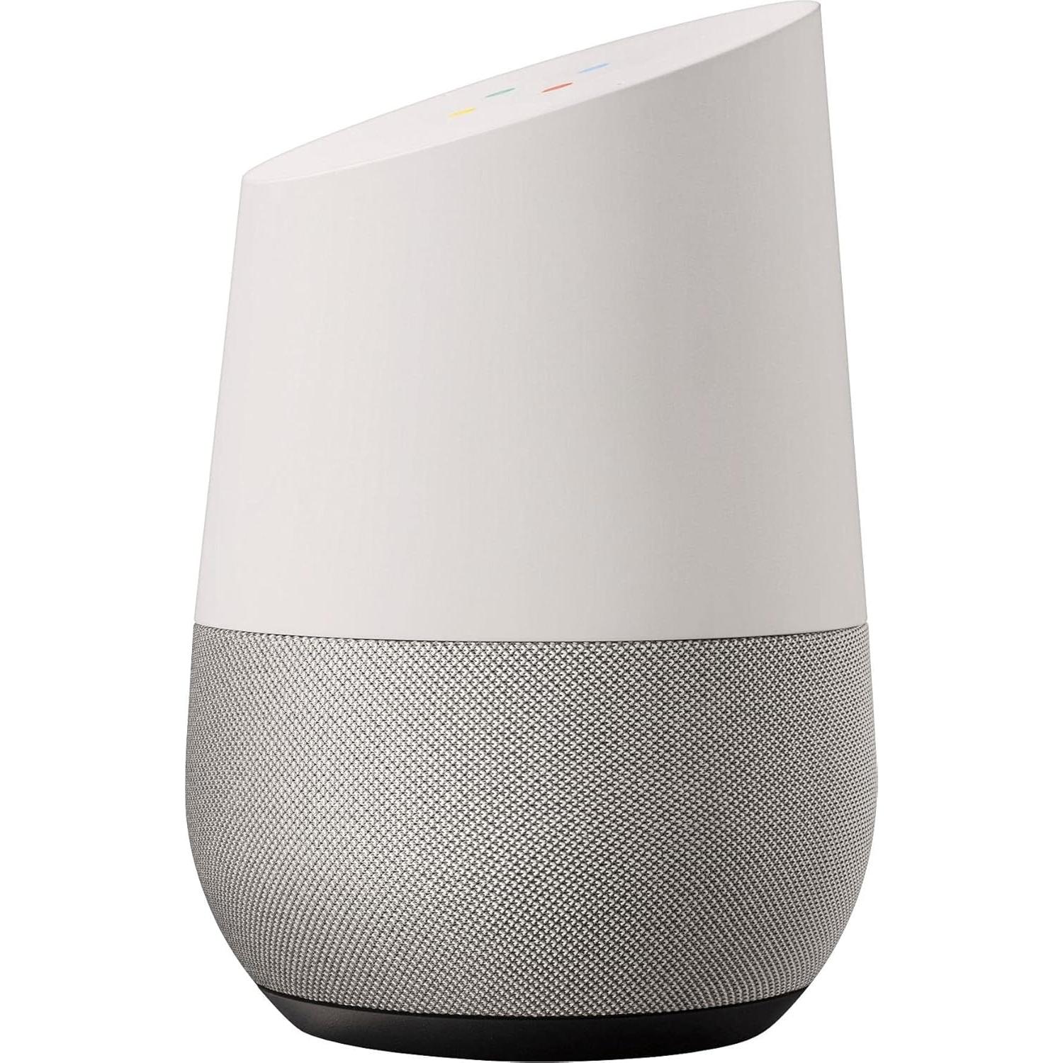 Google Home White Slate One Size Smart Speaker Google Assistant