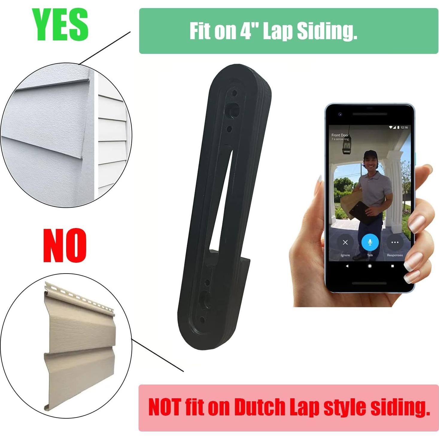 Montaje de Vinilo para Timbre Google Nest TEYOUYI Negro