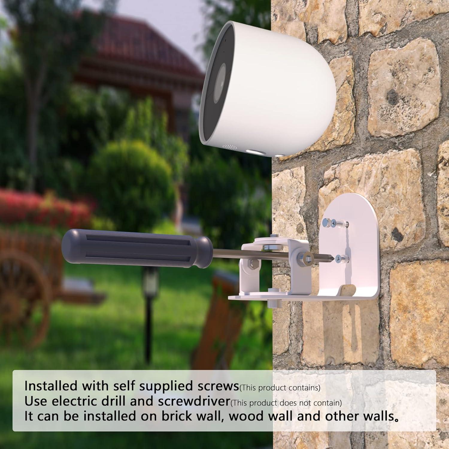 Soporte de Pared Metal Zwolf para Nest Cam Outdoor 2da Gen (2 Pzs)