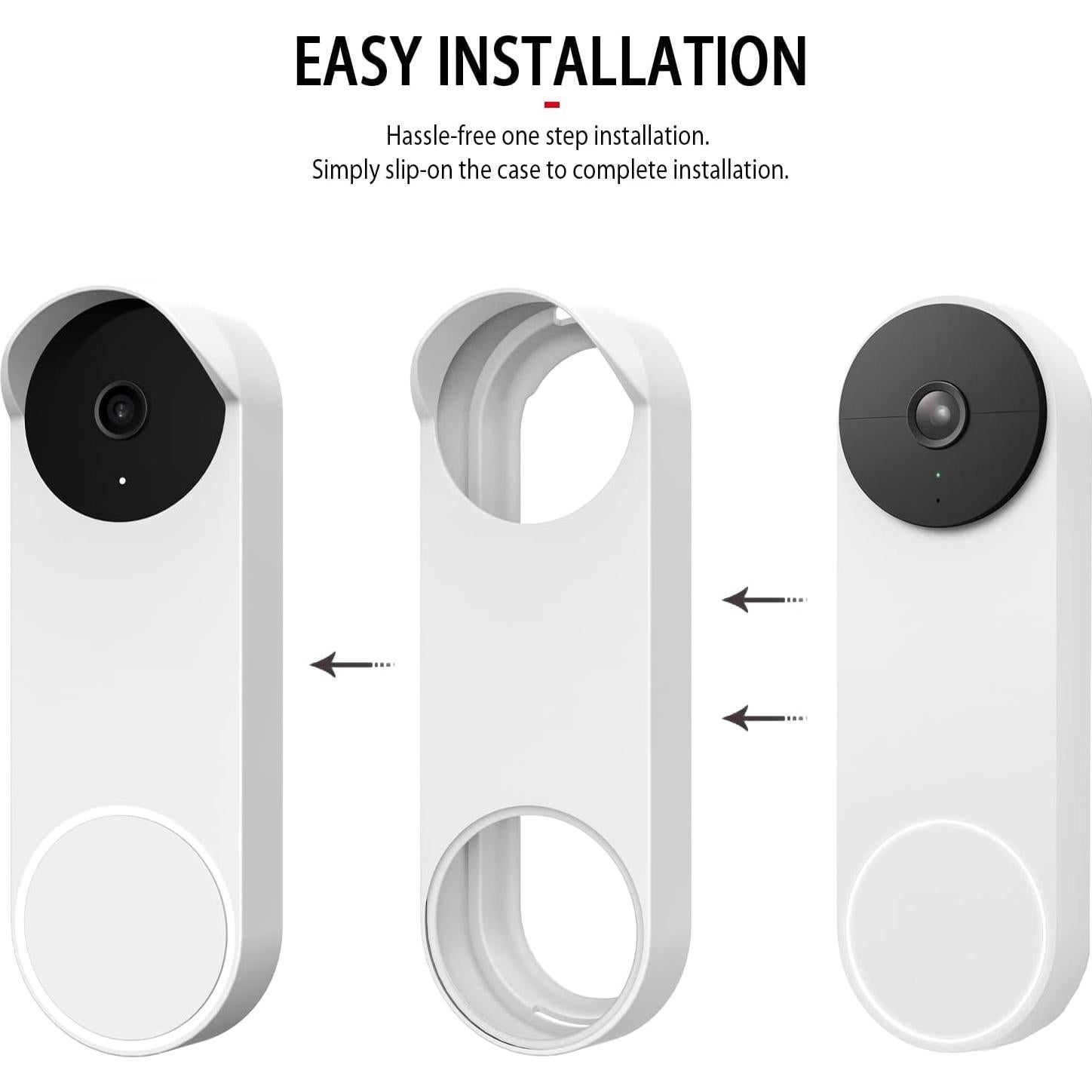 Funda de silicona para timbre Google Nest Hello 2ª gen blanca