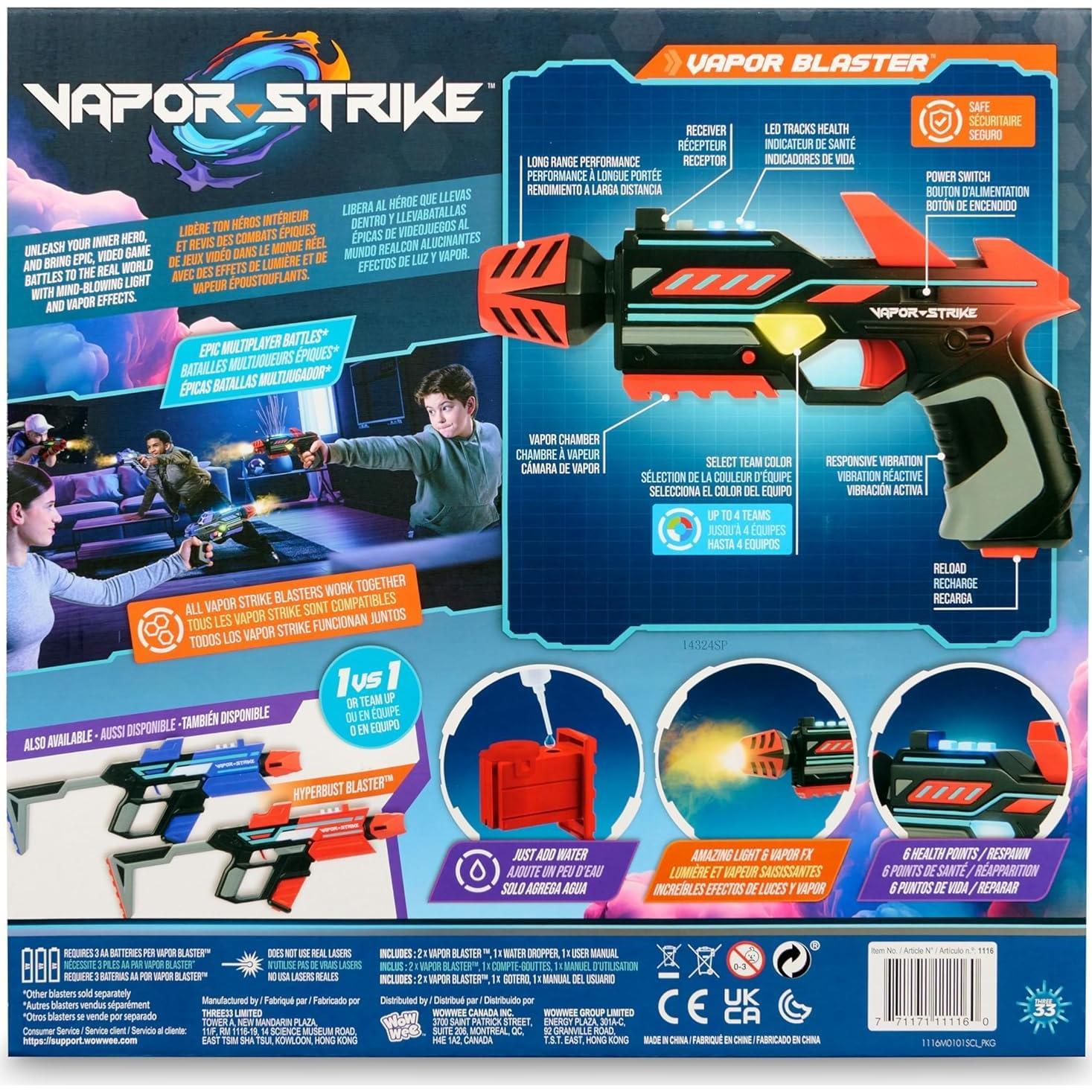 Paquete de 2 Blasters Vapor Strike, Efectos de Luz y Vapor