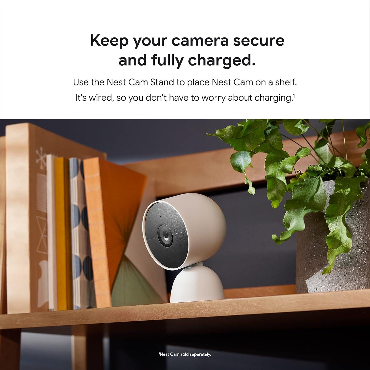 Soporte de mesa para Nest Cam Google - Cable incluido - Nieve