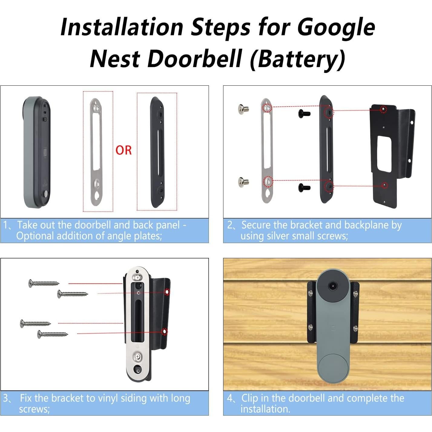 Soporte de Vinilo OYOCAM para Timbre Blink y Google Nest