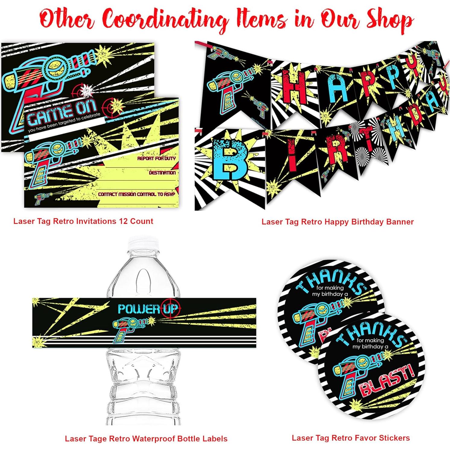 Decoraciones para Cupcakes Laser Tag - 48 Piezas - POP parties Ink