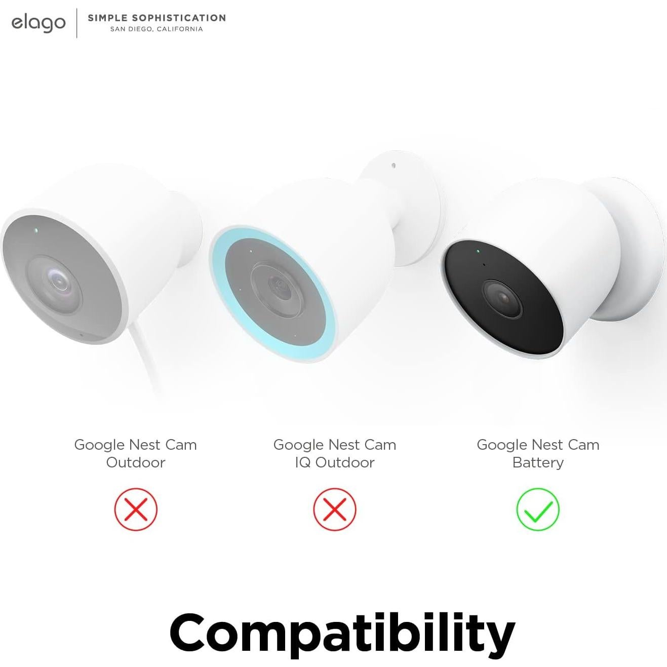 Funda de Silicona elago para Google Nest Cam Batería - Marrón
