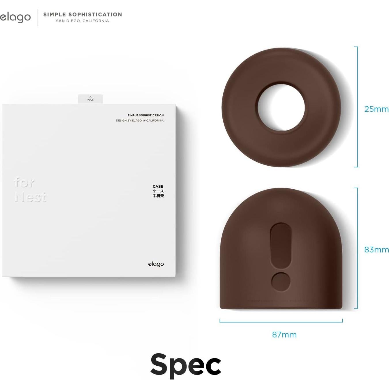 Funda de Silicona elago para Google Nest Cam Batería - Marrón