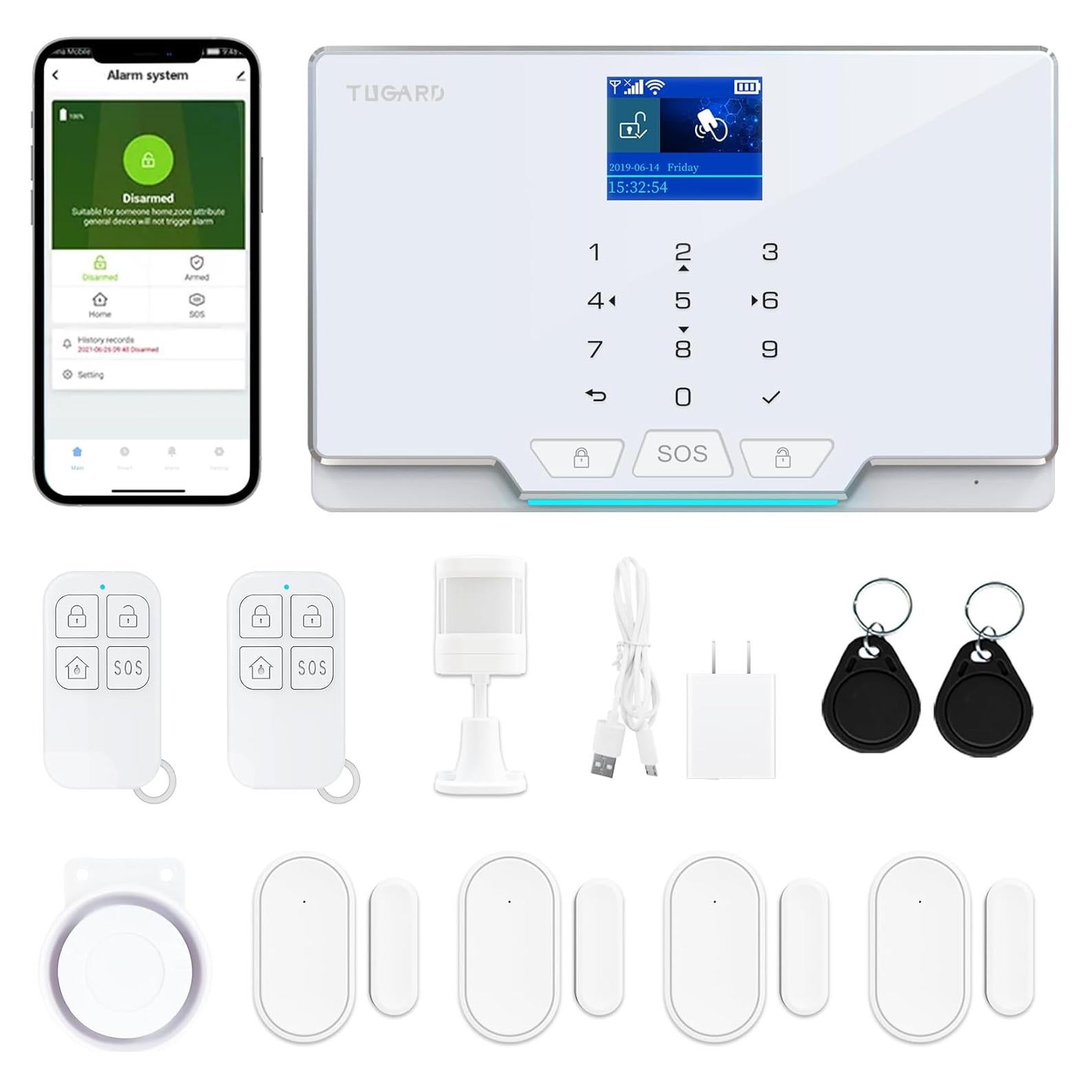 Sistema de Alarma TUGARD G20, 12 Piezas, WiFi y GSM