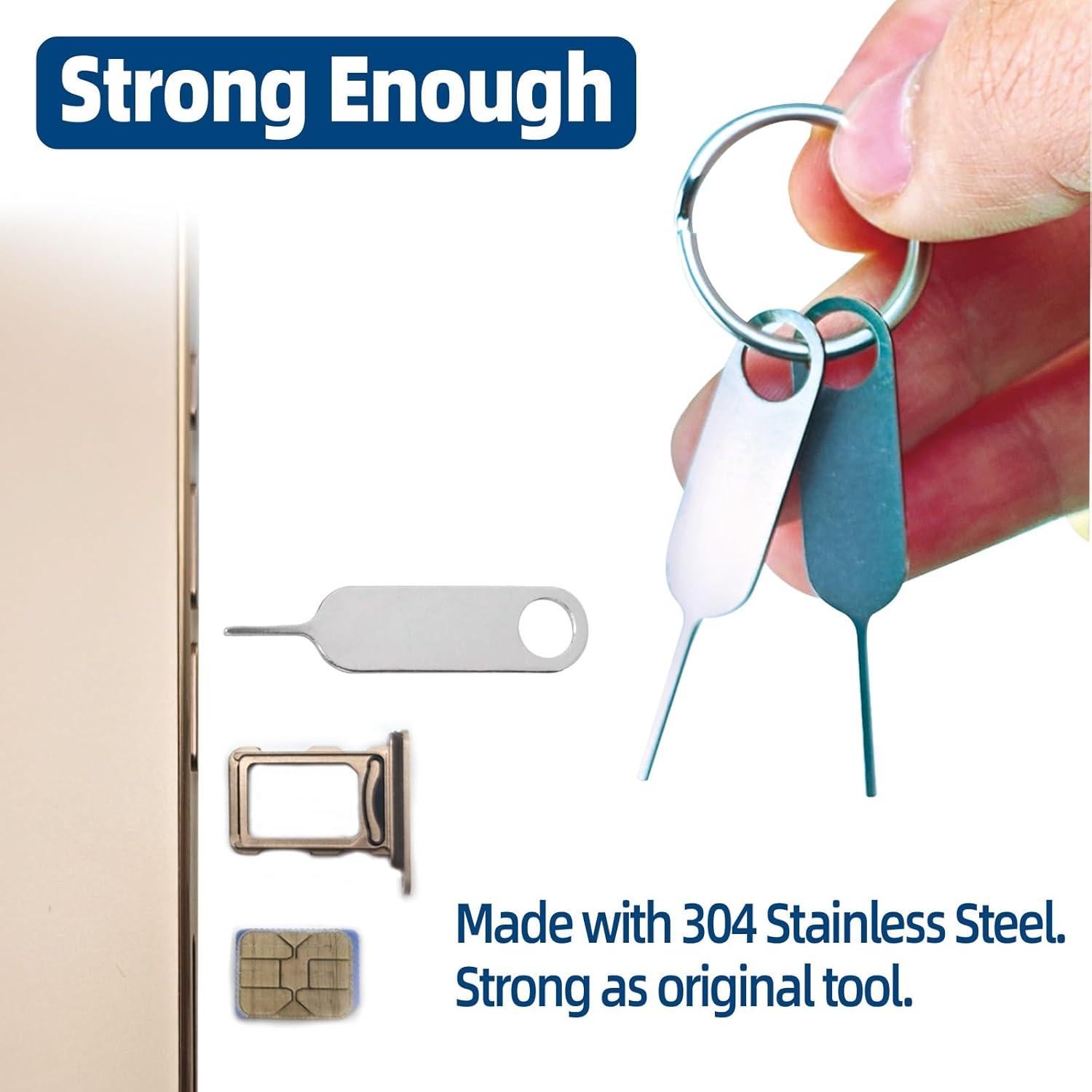 Kit 2 Agujas Extracción SIM + Anillo Alro - Acero Inoxidable